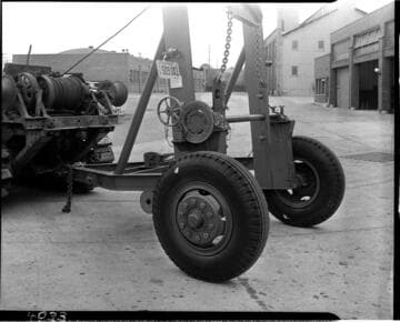 Close-up of trailer