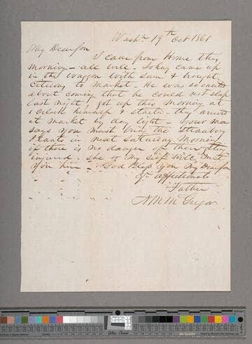 McGregor, Nathaniel Mortimer. Letter to Roderick Mortimer McGregor