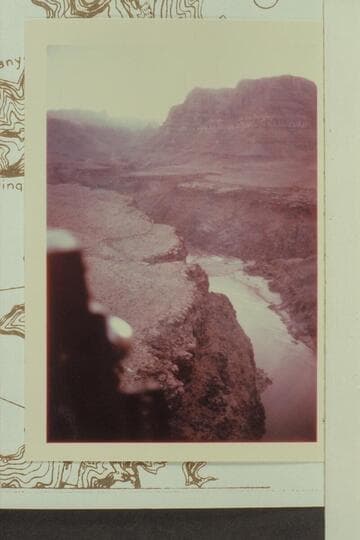 Down to mouth of Trail Canyon with 220 Mile Canyon upper left. Diamond Peak in distance