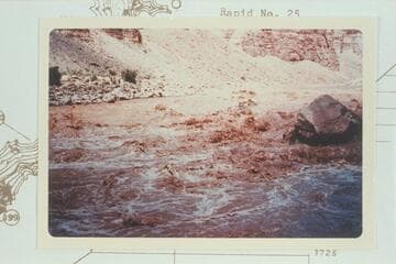 Jean and Hal Bennett in Rapid 21 of The Big Drop. Mouth of Teapot Canyon, Rapid No. 19