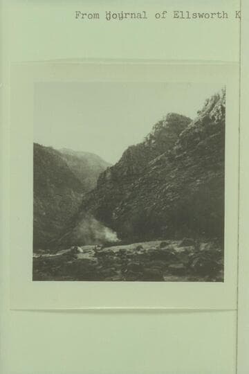 Camp of Kolb brothers in Canyon of Lodore between Lower Disaster and Triplett Falls. They remained to the 29th to dry out equipment