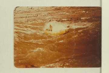 Houserock Rapids, Colorado River. DeSaussure running rapid in Yellow-7