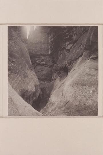 Down Anasazi CAnyon from below junction with the joint which is the route of entry. The pool was waded at arm-pit depth