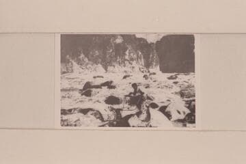 Lining Monument Creek Rapid. Galloway-Stone party