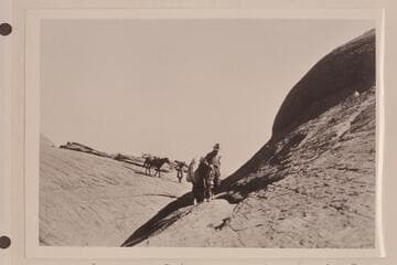 Trail over the baldheads to Rainbow Bridge. ARthur R. Townsend and Helen Townsend were guided to Rainbow Bridge in 1909, Sep