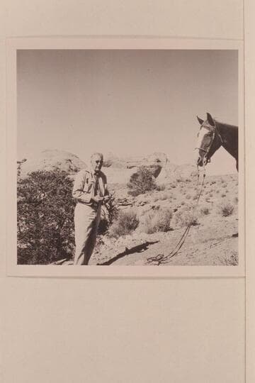 John Doerr near the trail to Rainbow Bridge. Cha Butte in the background