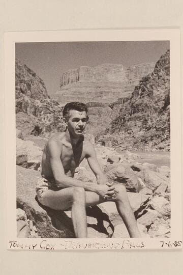 Tommy Cox. Travertine Falls, Grand Canyon. Tommy traversed the Grand Canyon in 1955 as a member of the Reilly-Fulmer party