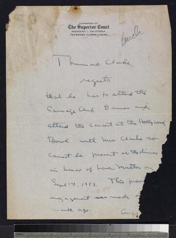 Note by Clarke