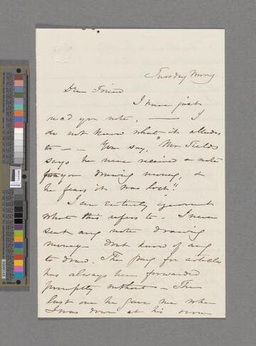 Stowe, Harriet Beecher. Letter to Annie Adams Fields