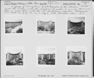 Big Creek, Florence Lake Dam - Photograph showing Intrados of Arch #1.  Taken in conjunction with 1951 inspection