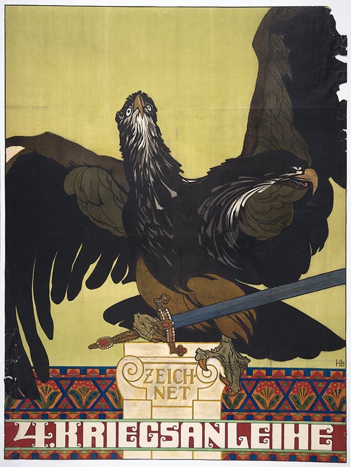 Lithograph of eagle