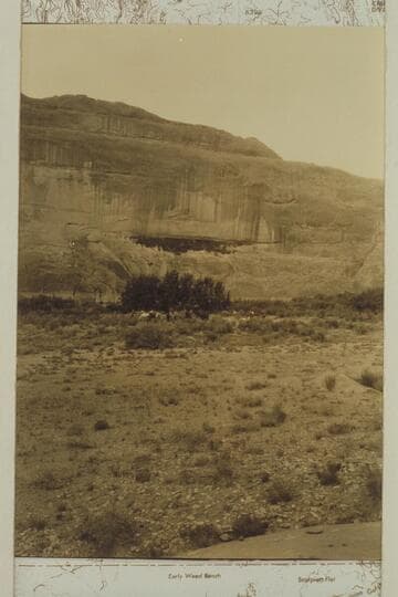 Camp of the Glen Canyon party organized by LaRue. Identified by Hiett White as Grand Gulch