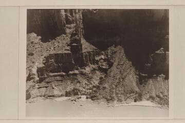 The salt canyon at Kwagunt Rapid from the air. Cessna plane piloted by Guy Forcier