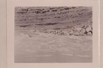 Soap Creek Rapid. Mile 11 1/2. Frank Wright drops into the head
