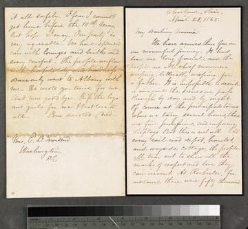 Letter from E. D. (Edward Davis) Townsend to his wife "Nannie", 1865, April 28